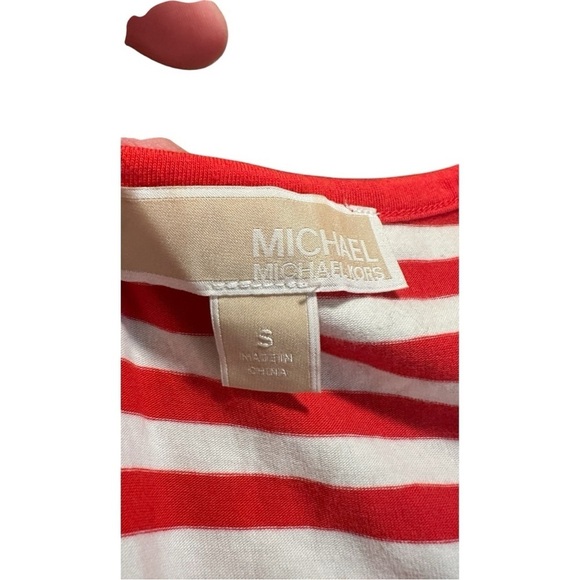 Michael Kors Red and White Striped Sleeveless Top Small - Picture 6 of 6